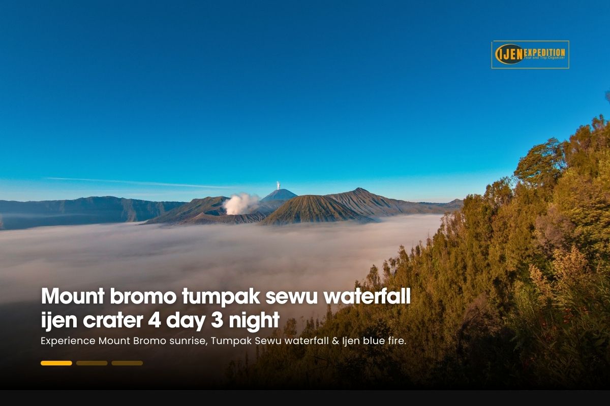 Mount bromo tumpak sewu waterfall ijen crater 4 day 3 night