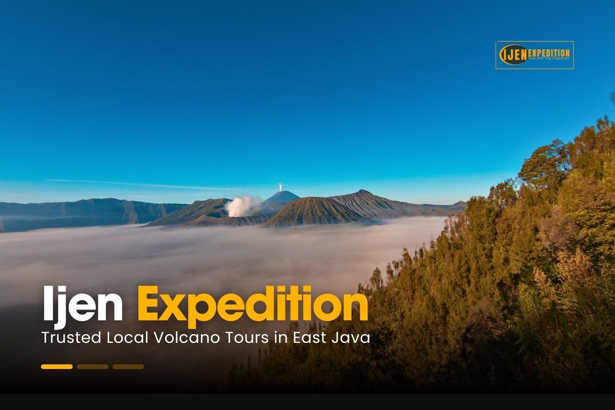 Volcano landscape in East Java with local guides from Ijen Expedition
